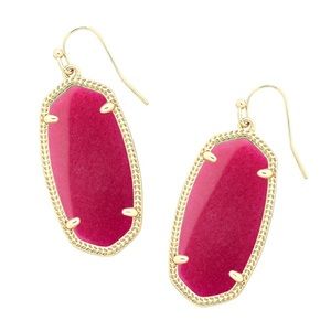 Maroon Kendra Scott Elle earrings with gold trim
